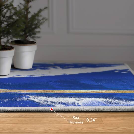 Empire Art Direct 5ft. x 7.5ft. Fisherman’s Wharf I Tapis D'Art Washable Area Rug